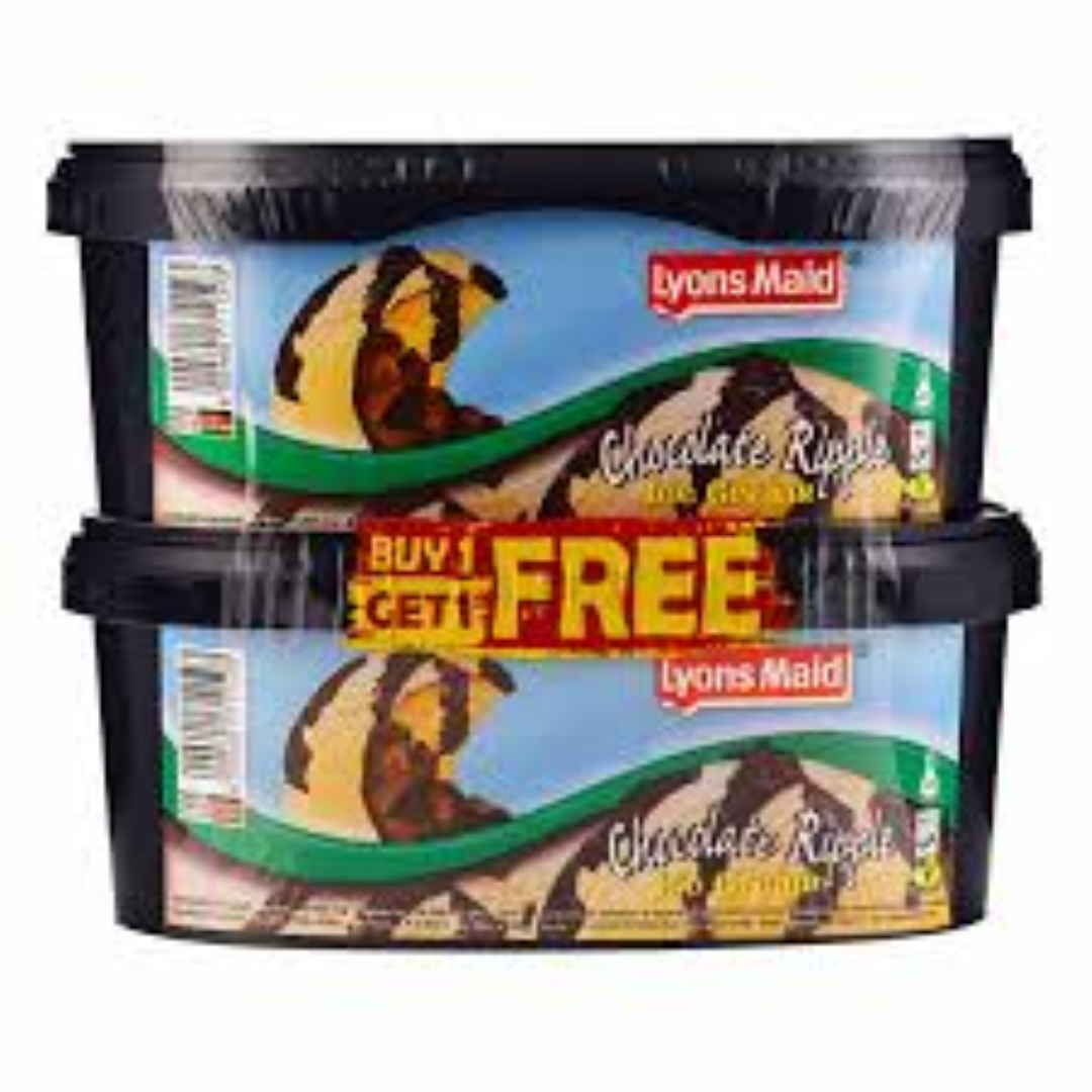 LYONS MAID CHOC RIPPLE 1LTR